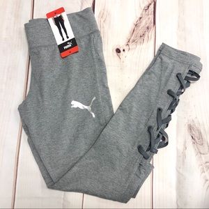 Puma lace up leggings (black or grey)